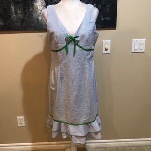 Sarah Spencer Blue and Green Midi Dress